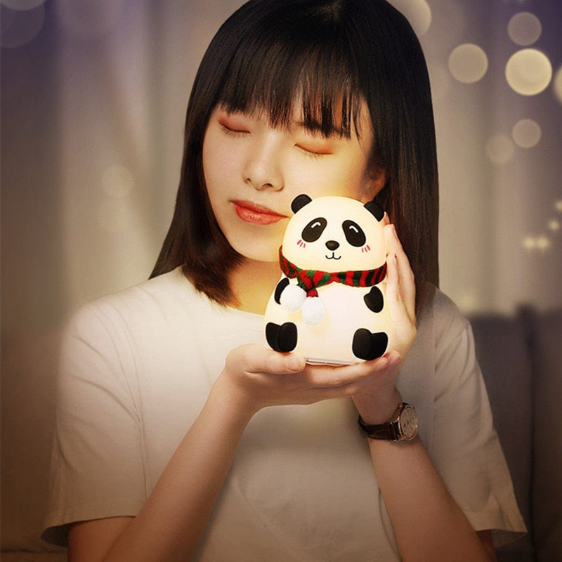 Luminária De Panda Com Led USB Silicone